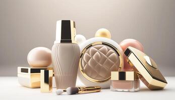 Luxury cosmetic products. Illustration photo