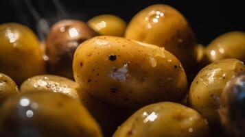 Boiled new potato. Illustration photo