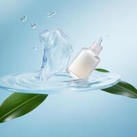 Cosmetic skincare bottle. Illustration photo