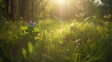 Natural summer forest background. Illustration photo