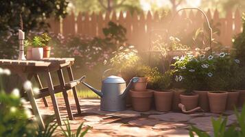 Gardening background. Illustration photo