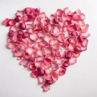 Heart from rose petals. Illustration photo