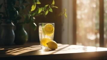 vaso de limonada. ilustración ai generativo foto