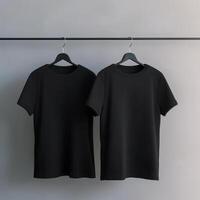 Black T-Shirt mockup. Illustration photo