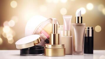 Luxury cosmetic products. Illustration photo