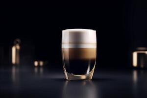 Glass of cappuccino. Illustration photo