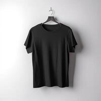 Black T-Shirt mockup. Illustration photo