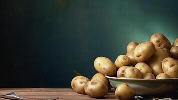 Boiled new potato. Illustration photo