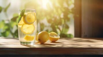 vaso de limonada. ilustración ai generativo foto