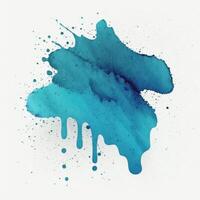 Blue paint splash. Illustration photo