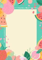 Summer party invitation template background. Illustration photo
