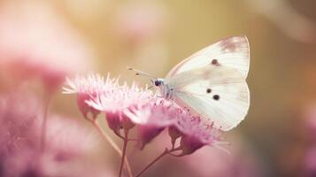 natural antecedentes con mariposa. ilustración ai generativo foto