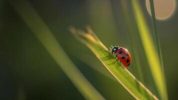 Red ladybug background. Illustration photo