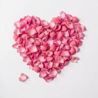 Heart from rose petals. Illustration photo