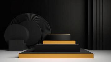 Abstract podium for products ads. Illustration photo