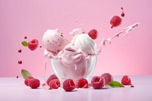 Ice cream background. Illustration photo