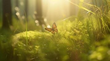 Natural summer forest background. Illustration photo