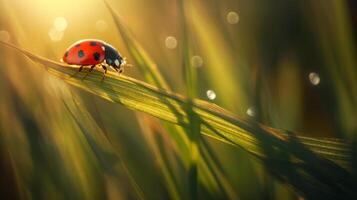 Red ladybug background. Illustration photo