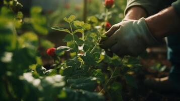 jardinería antecedentes. ilustración ai generativo foto