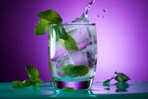 Mojito cocktail background. Illustration photo