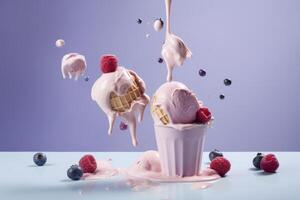 Ice cream background. Illustration photo