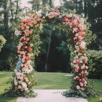 Wedding floral arc. Illustration photo