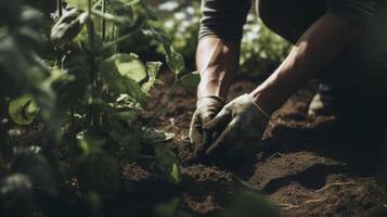 Gardening background. Illustration photo