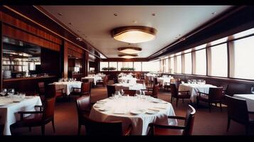 Luxury Restaurant Interior. Illustration photo