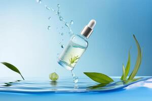 Cosmetic skincare bottle. Illustration photo