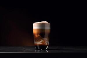 Glass of cappuccino. Illustration photo