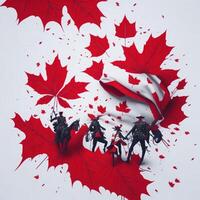 Felicidades diseño Canadá día generativo ai foto