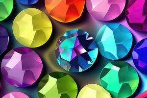 A Luxurious Collection of Precious Gemstones on Isolated Background photo