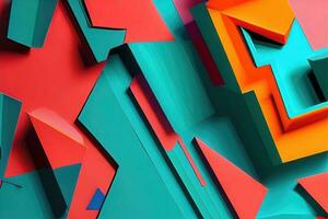Abstract Geometric Shapes on Paper Background - Modern Business Template photo