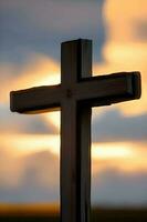 Heavenly Beauty - The Holy Cross against a Cloudy Sky photo