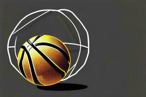 The Art of Athleticism - Abstract Basketball Illustration photo