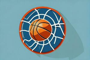 The Art of Athleticism - Abstract Basketball Illustration photo