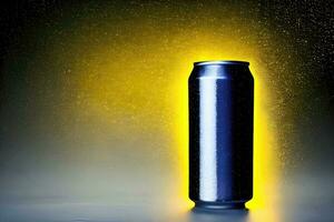 claro soda lata modelo con Fresco producto ilustración foto