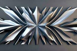 The Art of Geometry - A Futuristic Metallic Wallpaper photo