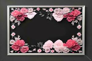 Clásico floral marco - un delicado toque para tu saludo tarjetas foto