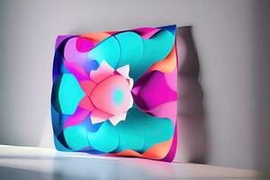 Modern Artistic Banner with Geometric Shapes - Creative Layout for Cover or Wallpaper photo