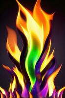 Burning Energy - An Abstract Design of Vibrant Flames photo