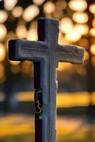 Nature's Sanctuary - A Wooden Church Amidst the Grassland photo