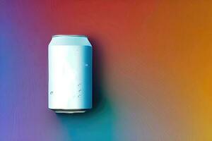 Refreshing Can Mockup - Cold Water with a Hint of Lemon photo