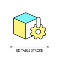 Prototype development RGB color icon. User experience. Digital product research. UX UI design. Isolated vector illustration. Simple filled line drawing. Editable stroke