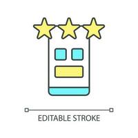 User satisfaction in ux design RGB color icon. Customer loyalty. Digital product development. App usability. Isolated vector illustration. Simple filled line drawing. Editable stroke