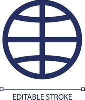 Worldwide delivery linear ui icon. Shipment service. Internet. International export. GUI, UX design. Outline isolated user interface element for app and web. Editable stroke vector