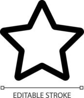 Favourites white linear ui icon. Choose best multimedia files. Player control. GUI, UX design. Outline isolated user interface element for app and web. Editable stroke vector