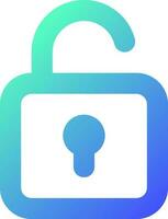 Unlocked padlock pixel perfect gradient linear ui icon. Security setting. Folder access control. Line color user interface symbol. Modern style pictogram. Vector isolated outline illustration