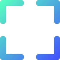 Full screen pixel perfect gradient linear ui icon. Video player bar. Media control. Display resolution. Line color user interface symbol. Modern style pictogram. Vector isolated outline illustration