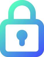 Locked padlock pixel perfect gradient linear ui icon. Restrict access. Security settings. Encryption. Line color user interface symbol. Modern style pictogram. Vector isolated outline illustration